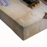 Large art featuring a black and white landscape painting of Central America on stretched canvas, suitable for bedroom decor.