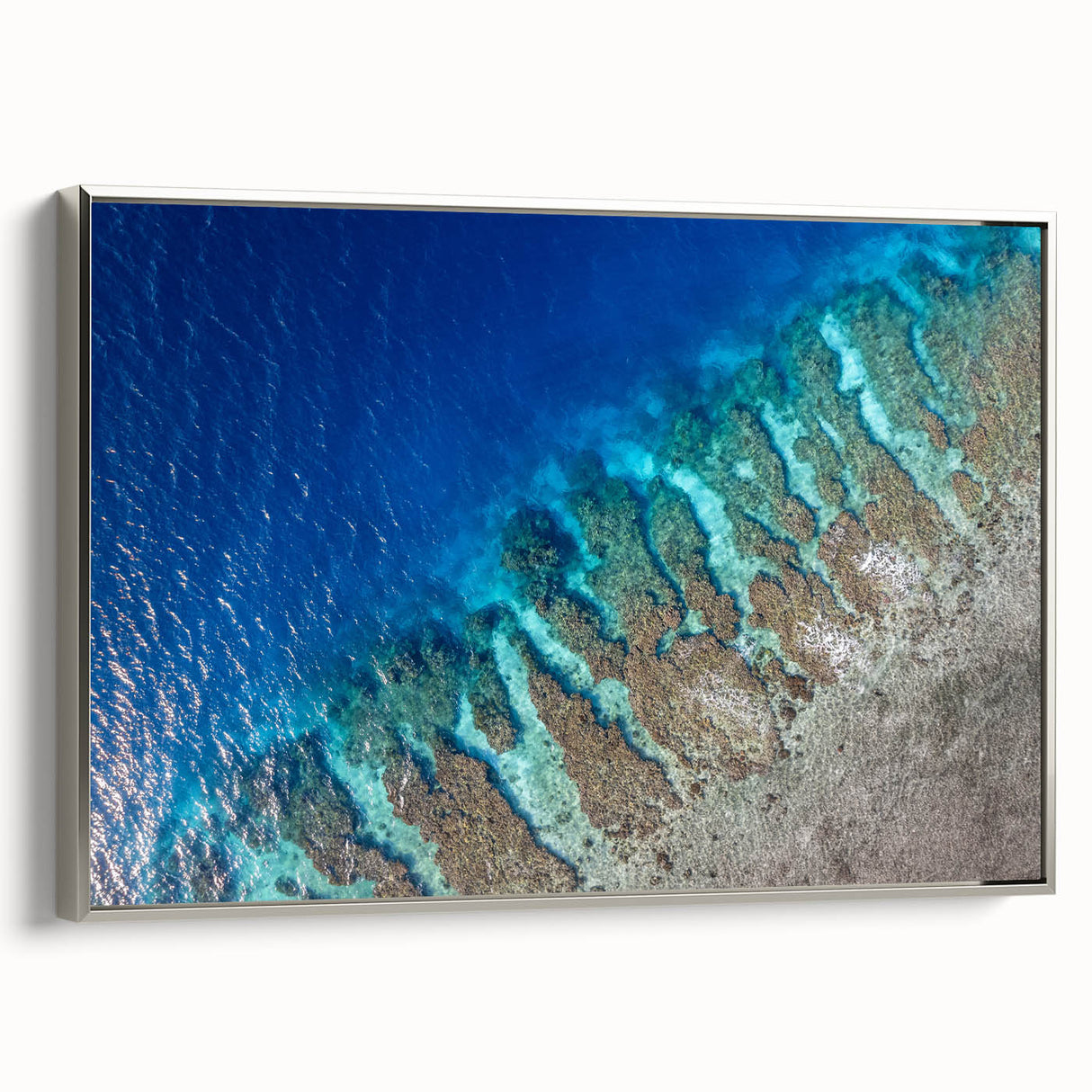 Framed canvas featuring a vintage-style landscape art painting of a Honduran scene with colorful and black elements.