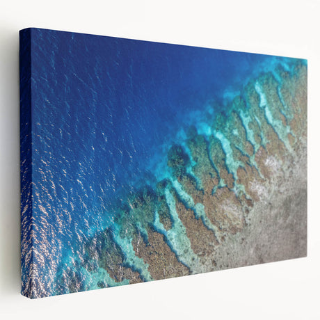 Large stretched canvas featuring a scenic Central American landscape in lush green and earth tones.