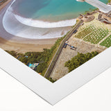 Art deco poster featuring a Nicaraguan landscape in muted earth tones on rolled canvas, suitable for dining room or bathroom.