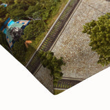 Large art of a black and white Nicaraguan landscape on stretched canvas, ideal for bedroom wall decor.