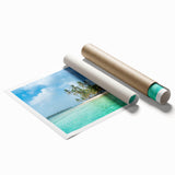 Extra large rolled print of a Central American Panama scenery with lush floral elements.