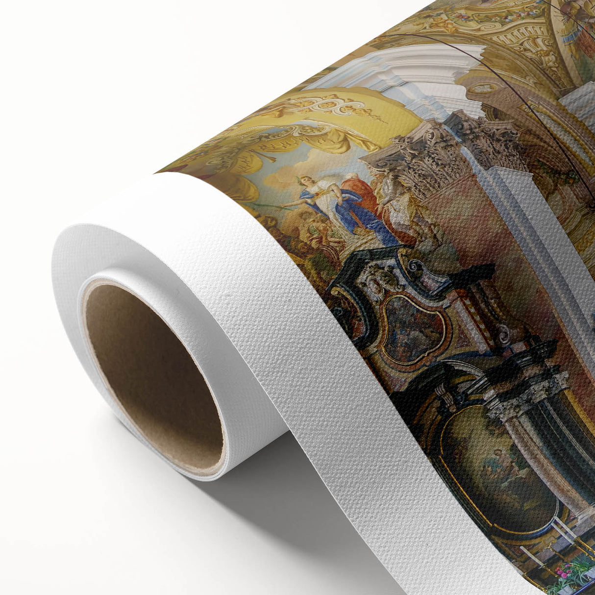 Art Deco poster featuring a serene Austrian landscape on rolled canvas, ideal for nursery wall art or dining room decor.