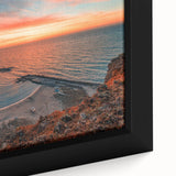 Extra large framed canvas featuring a textured, colorful Bulgarian landscape in muted tones, ideal for living room decor.