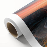 Art deco poster of a European Bulgarian scenery in muted earth tones on rolled canvas, ideal for nursery wall art.