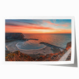 Extra large rolled print of a Bulgarian scenery with floral elements in soft pastel colors, ideal for dining room wall art.