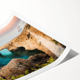 Extra large wall art featuring line art flowers in muted tones on a rolled canvas, suitable for large living room spaces.