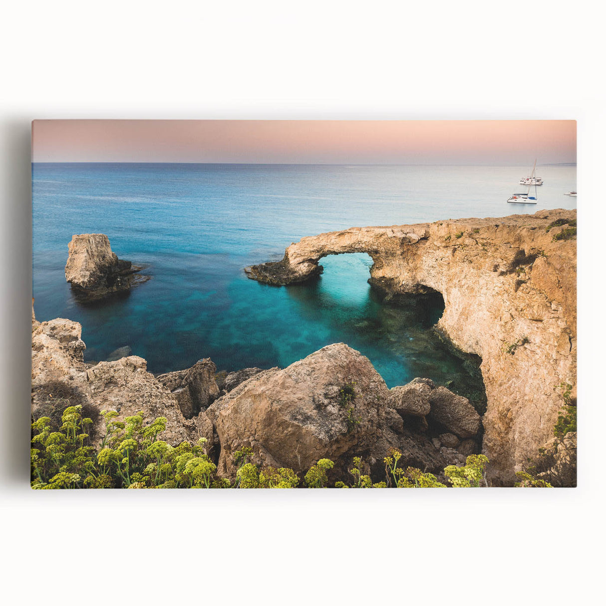 Black and white photograph on stretched canvas depicting a serene European landscape, ideal for kitchen wall art.