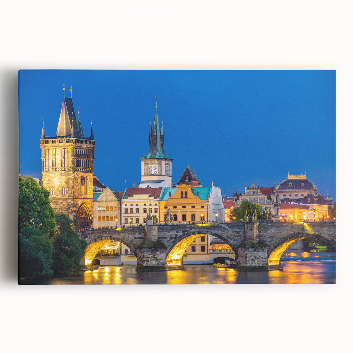 Black and white stretched canvas of a Czech Republic cityscape, ideal for kitchen wall art or bedroom ambiance.