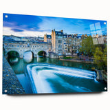 Acrylic print of a serene European landscape in soft pastel shades, suitable for bedroom or dining room decor.