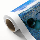 Art deco poster of Bath, England, in pastel shades on rolled canvas, ideal for nursery wall art.