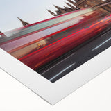 Art deco poster featuring Big Ben in muted grays and blues on rolled canvas, suitable for dining room wall art.