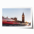 Extra large rolled print of Big Ben with floral accents in muted tones, ideal for art wall dining room.