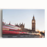 Black and white print of Big Ben on stretched canvas, ideal for kitchen wall art or bedroom ambiance.