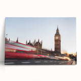 Black and white image of Big Ben on a large stretched canvas, suitable for kitchen wall art.