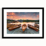 Extra large abstract art print of a colorful, textured European scenery on a framed canvas, ideal for living room decor.