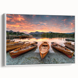 Vintage poster art of Cumbria, England, displayed on extra-large framed canvas with colorful imagery.