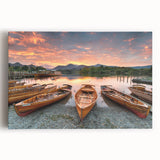 Black and white photograph of Cumbria, England on stretched canvas, ideal for kitchen wall art or bedroom.