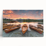 Black and white photograph of Cumbria landscape on large stretched canvas, ideal for kitchen wall art.