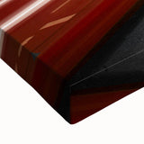 Large art of the London skyline in black and white on stretched canvas, ideal for bedroom wall decor.