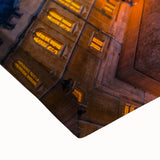 Large art of the Oxford landscape in black and white on stretched canvas, ideal for bedroom wall decor.