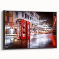 Black and white vintage poster art of the Piccadilly Circus on framed canvas, ideal for bedroom wall decor.