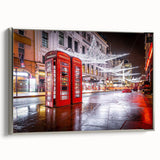 Landscape art painting of Piccadilly, England in vibrant colors on a framed canvas, ideal for living room decor.