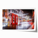 Rolled print of Piccadilly, England with vibrant floral elements, ideal for art wall dining room.