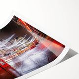 Extra large rolled print featuring line art flowers in subtle hues, ideal for large living room wall art.