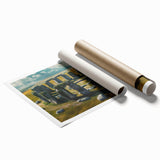 Extra large rolled print of Stonehenge in muted earth tones, suitable for classy bathroom or large living room decor.