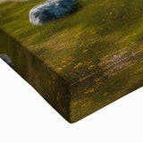 Black and white landscape art painting of Stonehenge on stretched canvas, ideal for bedroom wall art.