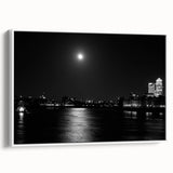 Vintage poster art of Thames River, England in vibrant colors on a framed canvas, ideal for living room decor.