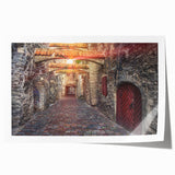 Rolled print of a serene Estonian landscape with soft pastel colors, ideal for dining room wall art.