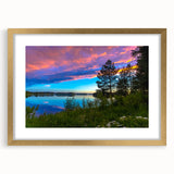 Abstract art print of a Finnish landscape in muted earth tones on a framed canvas, suitable for dining room decor.