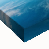 Large art of the French Alps in black and white on stretched canvas, suitable for bedroom wall decor.