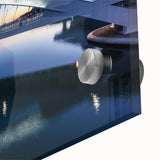 Large abstract wall art of Lyon, France in muted earth tones on acrylic glass, suitable for dining room decor.