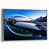 Landscape art painting of Lyon featuring colorful palette on framed canvas, ideal for enhancing living room decor.