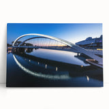 Black and white photograph of Lyon cityscape on stretched canvas, ideal for kitchen art.