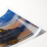 Extra large rolled print featuring line art flowers in neutral tones, ideal for large living room wall art.