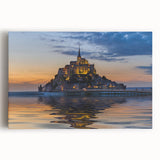 Black and white stretched canvas of a scenic French town, ideal for kitchen wall art or bedroom ambiance.