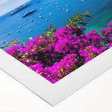 Art deco poster of Nice, France, featuring muted pastel colors on rolled canvas, suitable for dining room wall art.