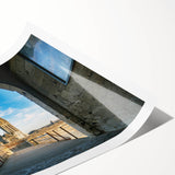 Extra large wall art featuring line art flowers in muted colors on rolled print, ideal for large living room decor.