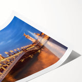 Extra large wall art featuring line art flowers, in muted earth tones on a rolled canvas.