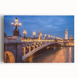 Black and white stretched canvas of Paris skyline, ideal for kitchen wall art or bedroom ambiance.