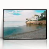 Large abstract wall art depicting the Provence scenery in France, using muted earth tones on a framed acrylic.