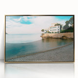 Art deco poster depicting the Provence landscape in pastel shades on a framed acrylic, ideal for modern art wall decor.