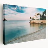 Large wall art depicting a scenic Provence landscape on stretched canvas, ideal for kitchen wall decor.