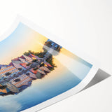 Extra large wall art featuring line art flowers in muted earth tones on a rolled print, ideal for large living room decor.