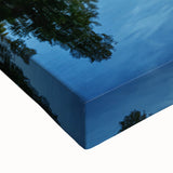 Black and white landscape art painting of Bavarian scenery on stretched canvas, ideal for bedroom wall art.