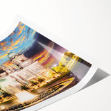 Extra large wall art featuring line art flowers in black and white, ideal for large living room decor, rolled print format.